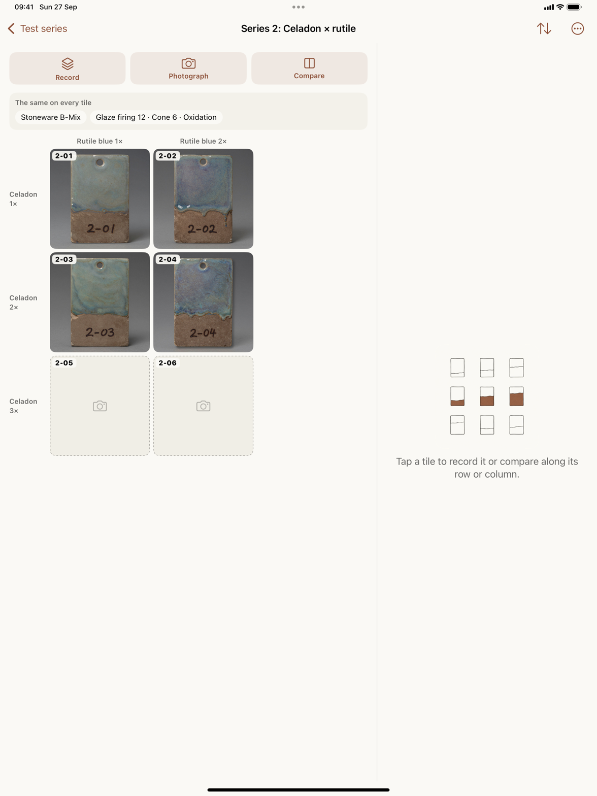 A coats grid with numbered tiles and photos