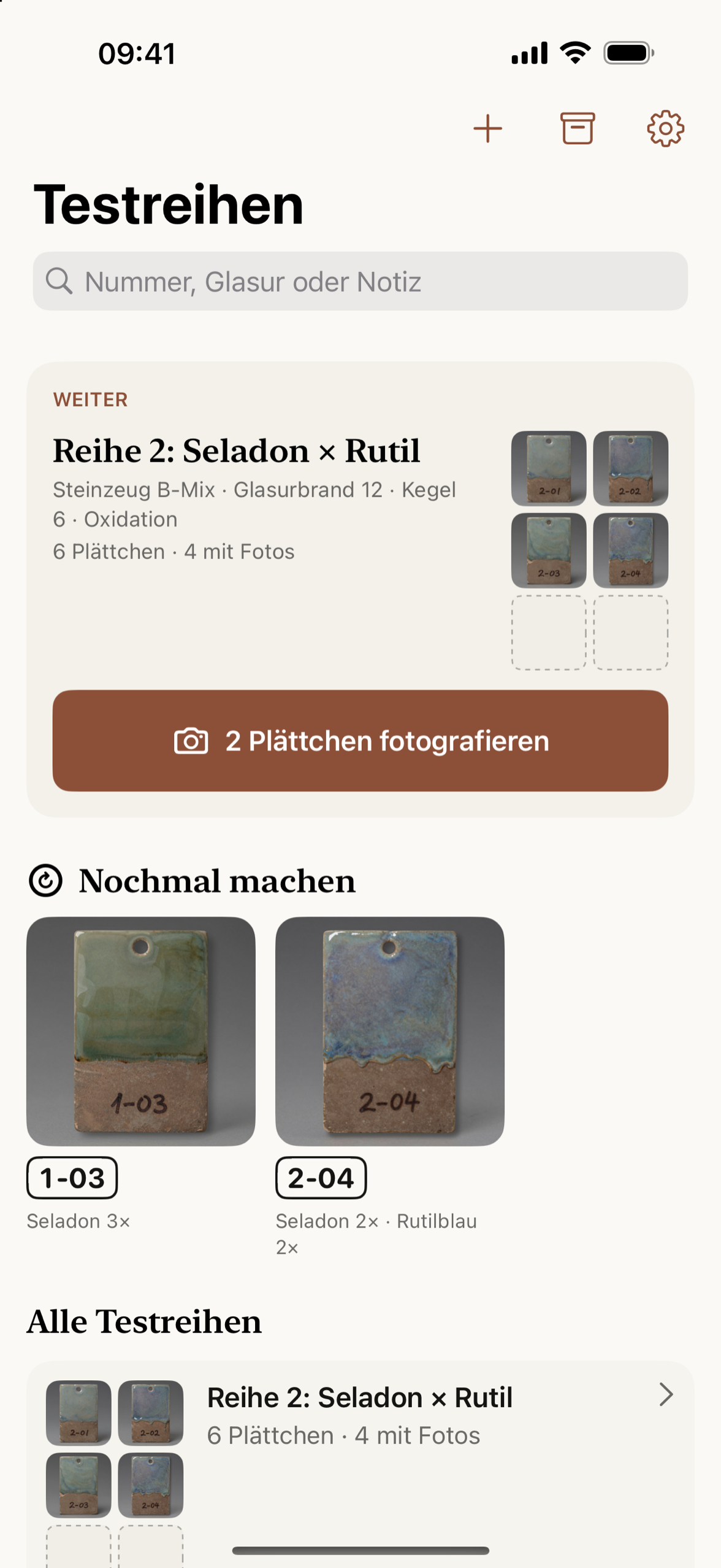 Die Bibliothek mit Plättchen zum Nochmal-Machen